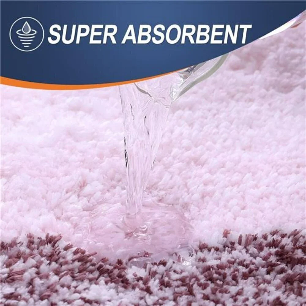 Bathroom Rug Mat 24x16 Extra Soft and Absorbent Microfiber Bath Rugs Non-Slip
